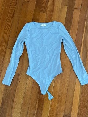 Aritzia Long-Sleeve Light Blue Kids One-Piece Bodysuit